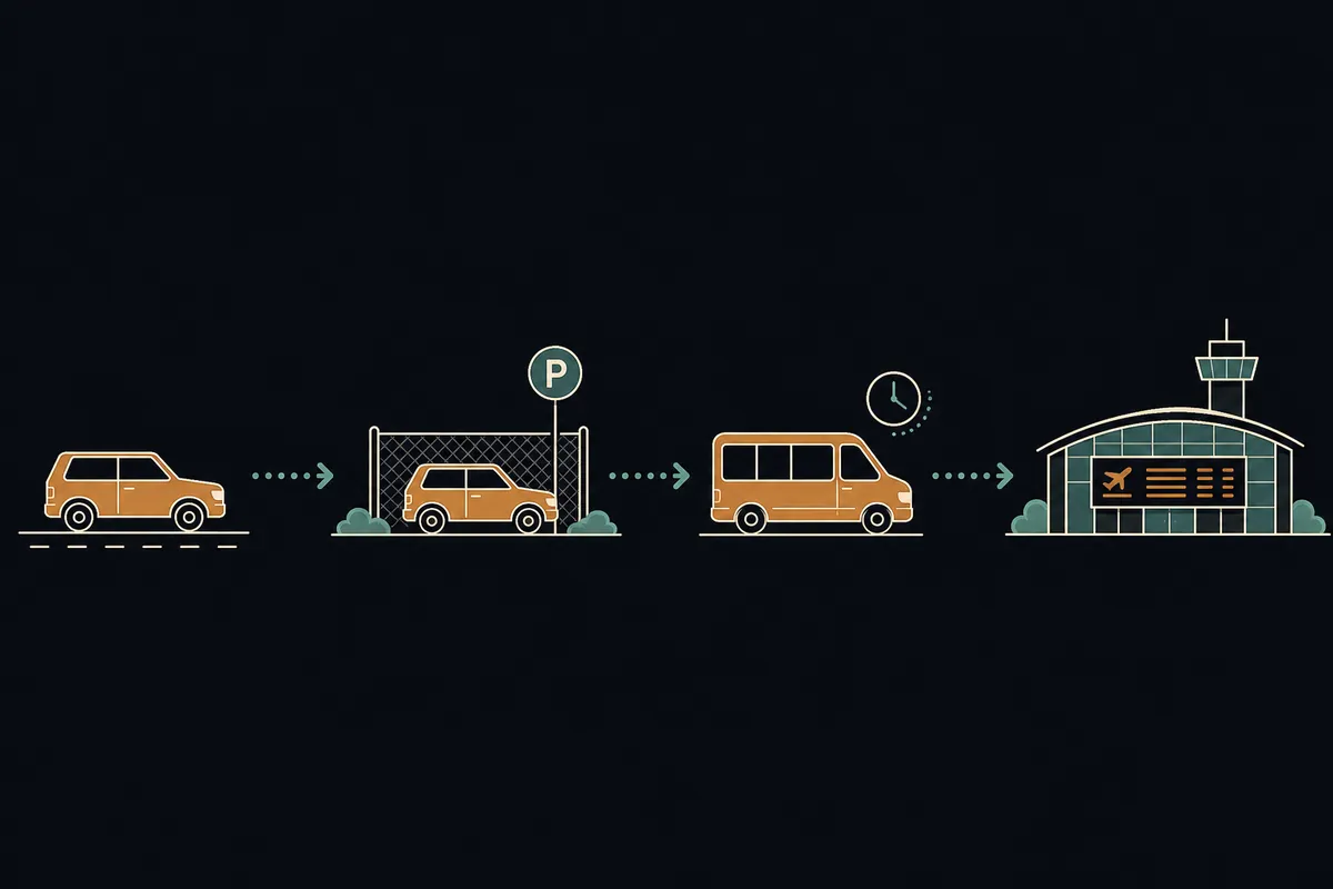 How off-airport park-and-ride works