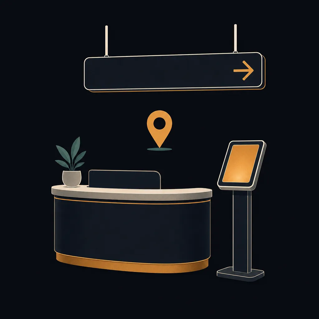 Wayfinding map from application to the enrollment center interview desk