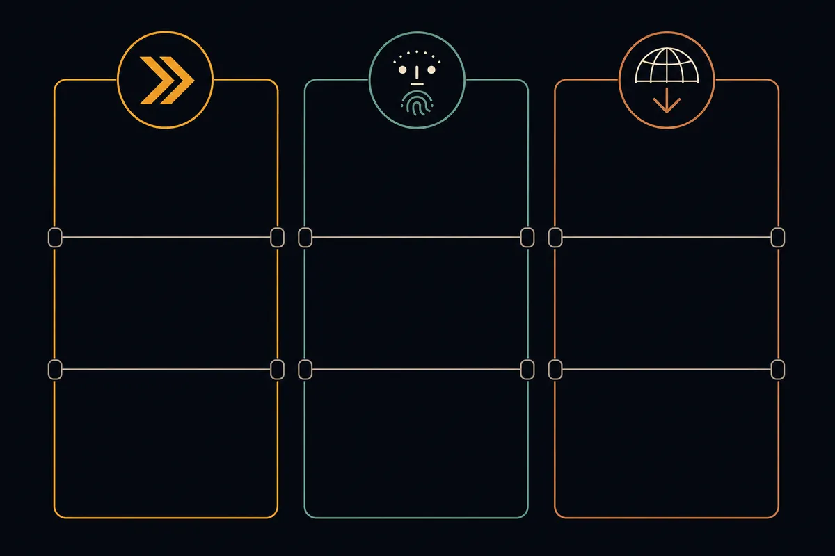 Side-by-side comparison diagram of three traveler programs that speed airport screening, set out by what each one does.