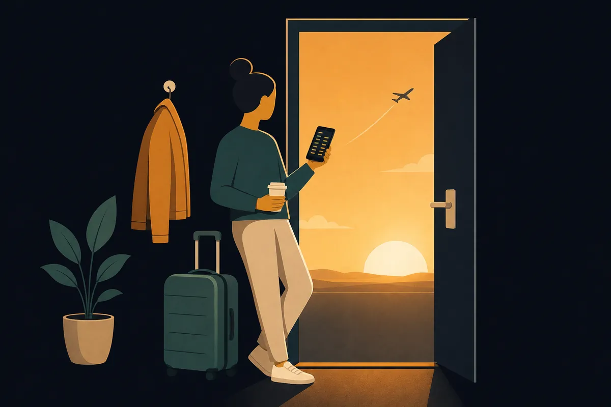 A calm, unhurried morning of departure