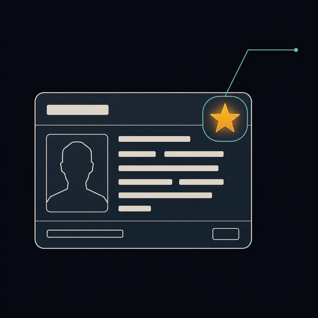 Diagram showing the star marking that identifies a REAL ID license valid for domestic flights